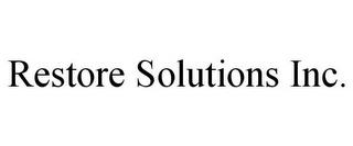 RESTORE SOLUTIONS INC. trademark