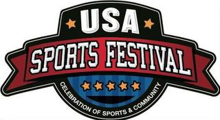 USA SPORTS FESTIVAL CELEBRATION OF SPORTS & COMMUNITY trademark