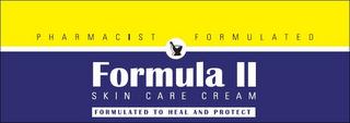 PHARMACIST FORMULATED FORMULA II SKIN CARE CREAM FORMULATED TO HEAL AND PROTECT trademark