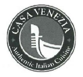 CASA VENEZIA AUTHENTIC ITALIAN CUISINE trademark