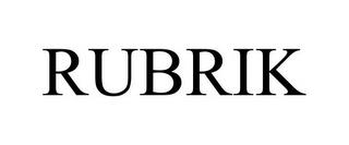 RUBRIK trademark