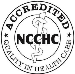 ACCREDITED NCCHC QUALITY IN HEALTH CARE trademark