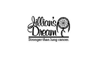 JILLIAN'S DREAM STRONGER THAN LUNG CANCER. trademark