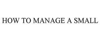 HOW TO MANAGE A SMALL trademark