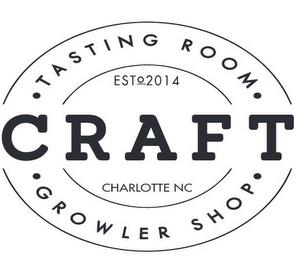 CRAFT TASTING ROOM GROWLER SHOP EST. 2014 CHARLOTTE NC trademark