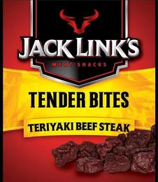 JACK LINK'S MEAT SNACKS TENDER BITES TERIYAKI BEEF STEAK trademark