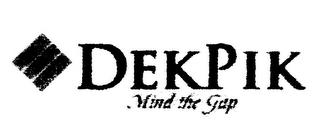 DEKPIK MIND THE GAP trademark