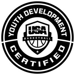 USA BASKETBALL YOUTH DEVELOPMENT CERTIFIED trademark