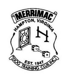 MERRIMAC DOG TRAINING CLUB, INC. HAMPTON, VIRGINIA EST. 1947 trademark