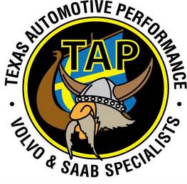 TAP ·TEXAS AUTOMOTIVE PERFORMANCE · VOLVO & SAAB SPECIALISTS trademark