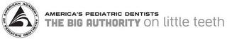 AMERICAN ACADEMY OF PEDIATRIC DENTISTRYAMERICA'S PEDIATRIC DENTISTS THE BIG AUTHORITY ON LITTLE TEETH trademark