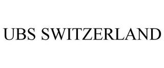 UBS SWITZERLAND trademark