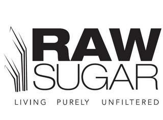 RAW SUGAR LIVING PURELY UNFILTERED trademark