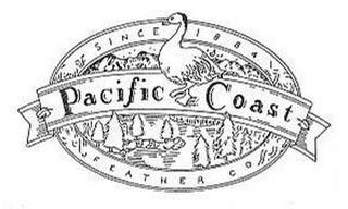 PACIFIC COAST FEATHER CO SINCE 1884 trademark