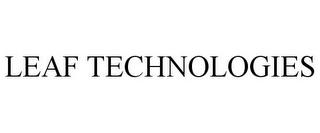 LEAF TECHNOLOGIES trademark