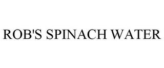 ROB'S SPINACH WATER trademark