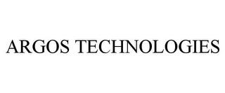 ARGOS TECHNOLOGIES trademark