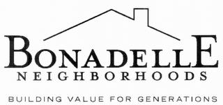 BONADELLE NEIGHBORHOODS BUILDING VALUE FOR GENERATIONS trademark