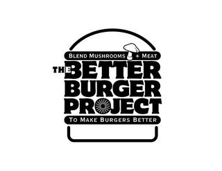 BLEND MUSHROOMS + MEAT THE BETTER BURGER PROJECT TO MAKE BURGERS BETTER trademark