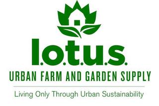 L.O.T.U.S. URBAN FARM AND GARDEN SUPPLY LIVING ONLY THROUGH URBAN SUSTAINABILITY trademark