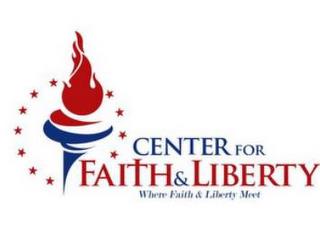 CENTER FOR FAITH & LIBERTY WHERE FAITH AND LIBERTY MEET trademark