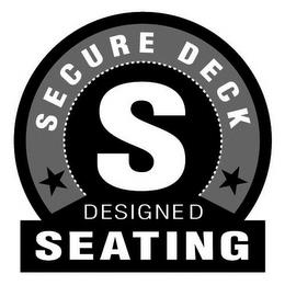 S SECURE DECK DESIGNED SEATING trademark