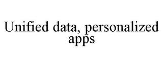 UNIFIED DATA, PERSONALIZED APPS trademark