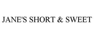 JANE'S SHORT & SWEET trademark