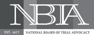 NBTA EST. 1977 NATIONAL BOARD OF TRIAL ADVOCACY trademark