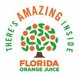 THERE'S AMAZING INSIDE FLORIDA ORANGE JUICE trademark