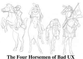 THE FOUR HORSEMEN OF BAD UX trademark