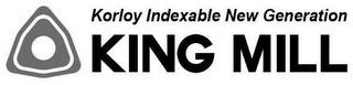 KORLOY INDEXABLE NEW GENERATION KING MILL trademark