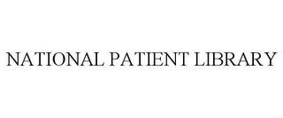 NATIONAL PATIENT LIBRARY trademark