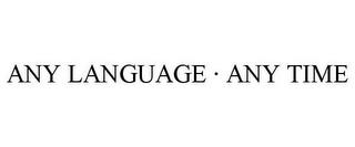 ANY LANGUAGE · ANY TIME trademark