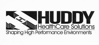 H HUDDY HEALTHCARE SOLUTIONS SHAPING HIGH PERFORMANCE ENVIRONMENTS trademark