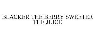 BLACKER THE BERRY SWEETER THE JUICE trademark