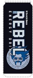 DUTCH BROS BLUE REBEL ENERGY DRINK GETUP EARLY STAY UP LATE CHANGE THE WORLD! trademark