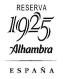 RESERVA 1925 ALHAMBRA ESPAÑA trademark