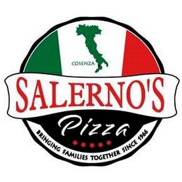 SALERNO'S PIZZA BRINGING FAMILIES TOGETHER SINCE 1966 COSENZA trademark