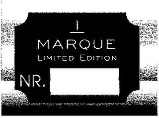 1 MARQUE LIMITED EDITION NR. trademark