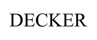 DECKER trademark