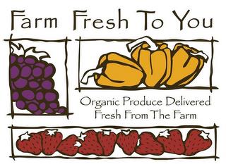 FARM FRESH TO YOU ORGANIC PRODUCE DELIVERED FRESH FROM THE FARM trademark