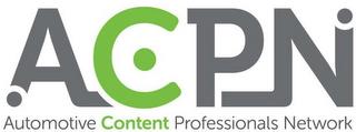 ACPN AUTOMOTIVE CONTENT PROFESSIONALS NETWORK trademark