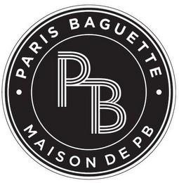 PB · PARIS BAGUETTE · MAISON DE PB trademark