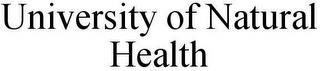 UNIVERSITY OF NATURAL HEALTH trademark