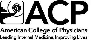 ACP AMERICAN COLLEGE OF PHYSICIANS LEADING INTERNAL MEDICINE, IMPROVING LIVES trademark