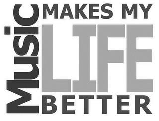 MUSIC MAKES MY LIFE BETTER trademark