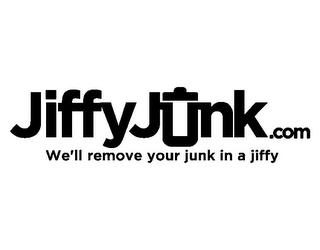 JIFFYJUNK.COM WE'LL REMOVE YOUR JUNK IN A JIFFY trademark