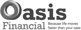 OASIS FINANCIAL BECAUSE LIFE MOVES FASTER THAN YOUR CASE trademark