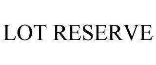 LOT RESERVE trademark